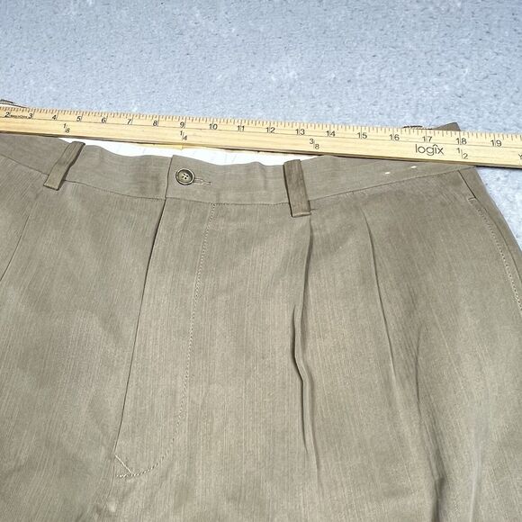 Tommy Bahama Pants Mens Size 36 Beige Silk Dress Pants Slacks Pleated Pockets me - Picture 5 of 12
